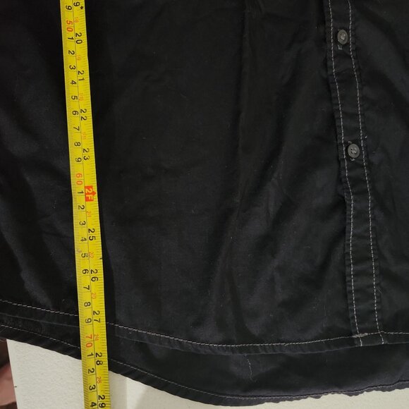 Michael Brandon Shirt Mens Rockabilly Black Button-Up Long Sleeve Large - Picture 8 of 16